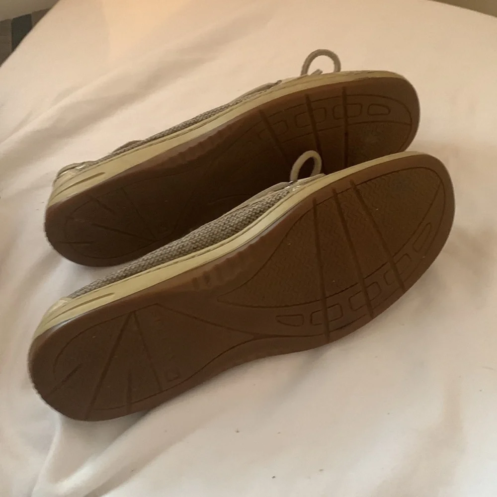 Sperrys gold deck shoes